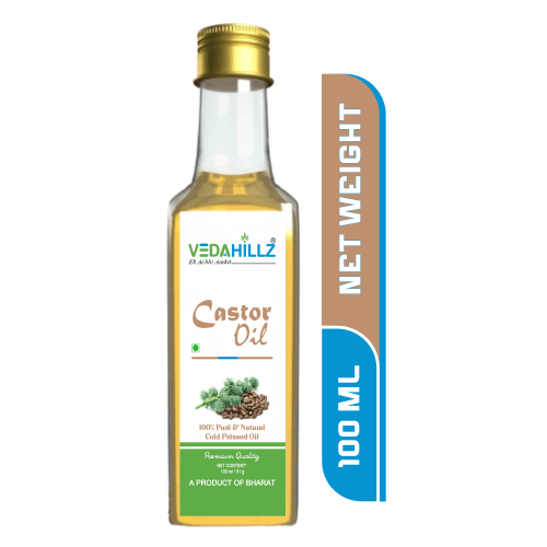 Vedahillz Cold Pressed Castor Oil Sourced from Premium Natural Seeds